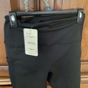 Black Active High-Waist biker shorts  with Side Pocket